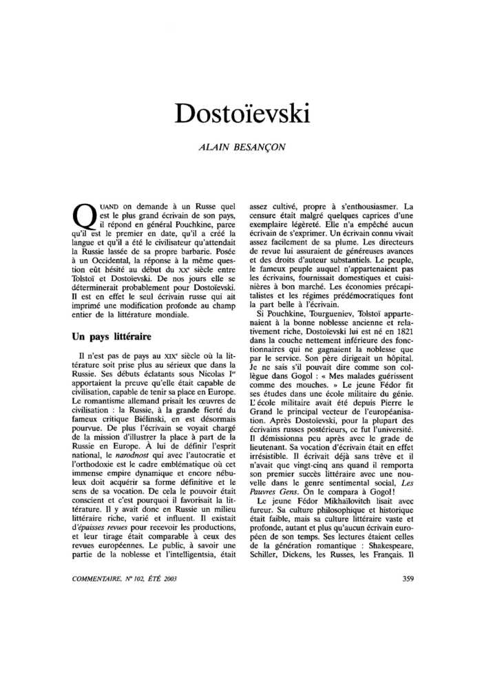 Dostoïevski
 – page 1