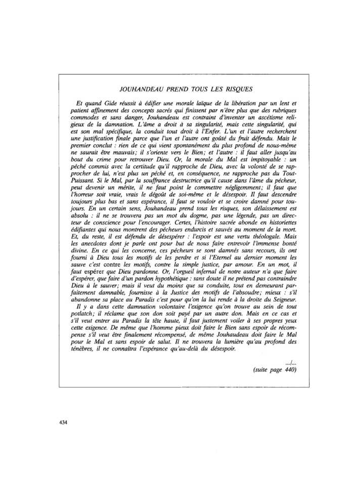 JOUHANDEAU PREND TOUS LES RISQUES
 – page 1
