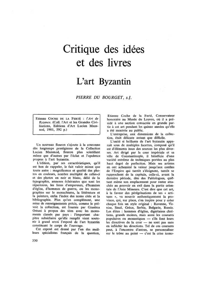 L’art Byzantin
 – page 1