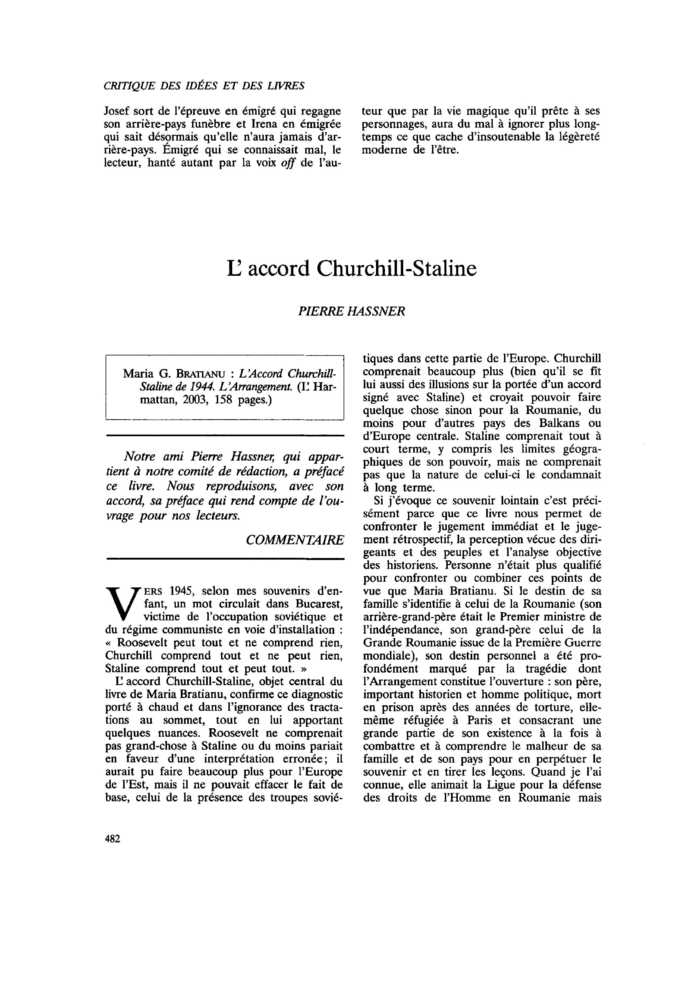 L’accord Churchill-Staline
 – page 1