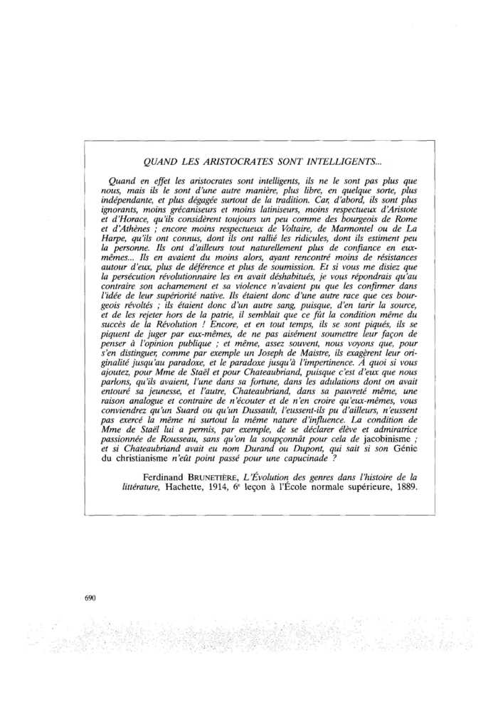 QUAND LES ARISTOCRATES SONT INTELLIGENTS…
 – page 1