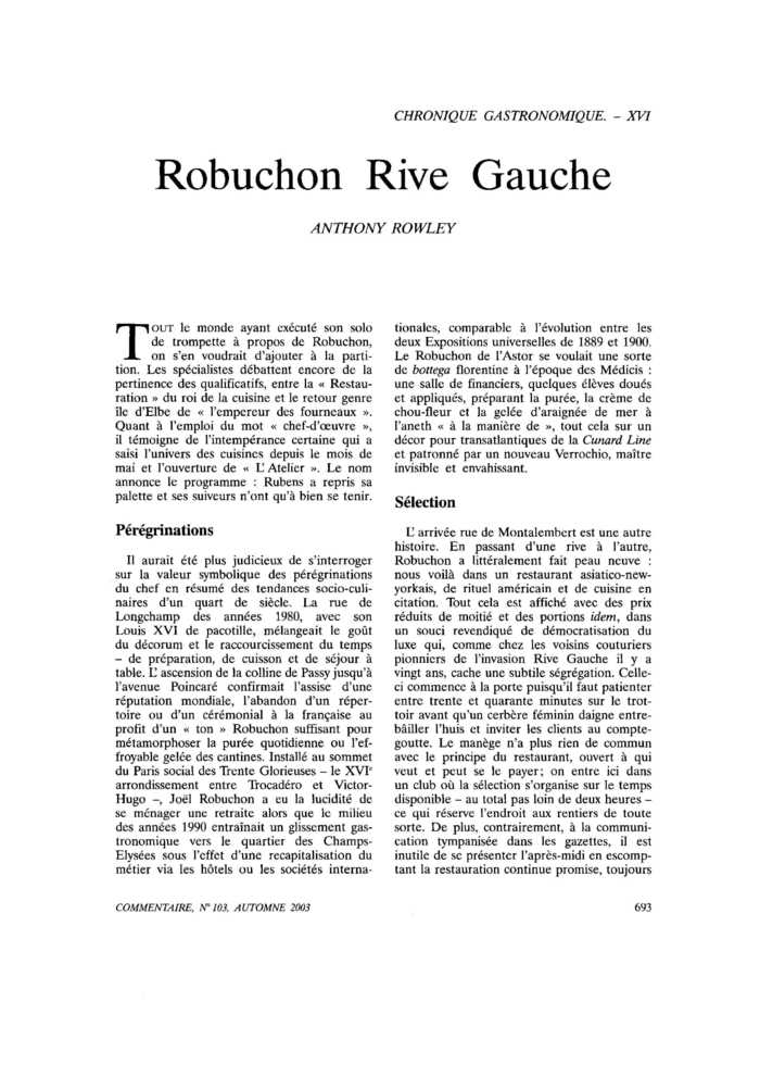Robuchon Rive Gauche
 – page 1