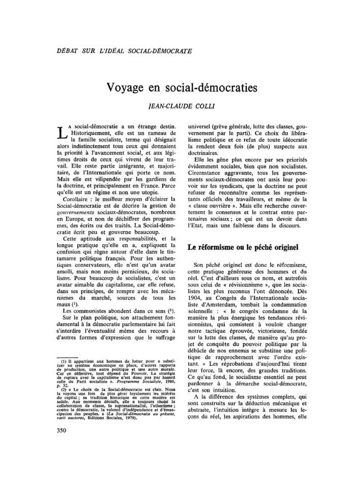 Voyage en social-démocraties
 – page 1