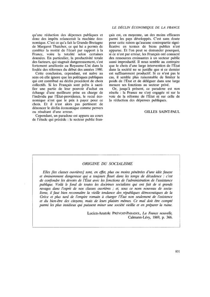 ORIGINE DU SOCIALISME
 – page 1