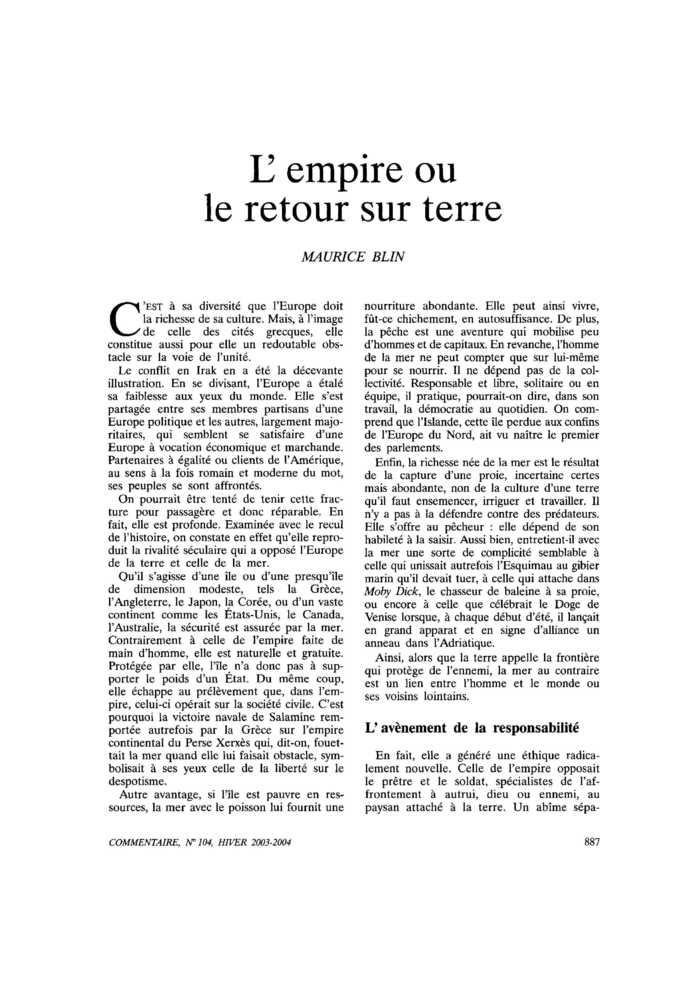 L’empire ou le retour sur terre
 – page 1