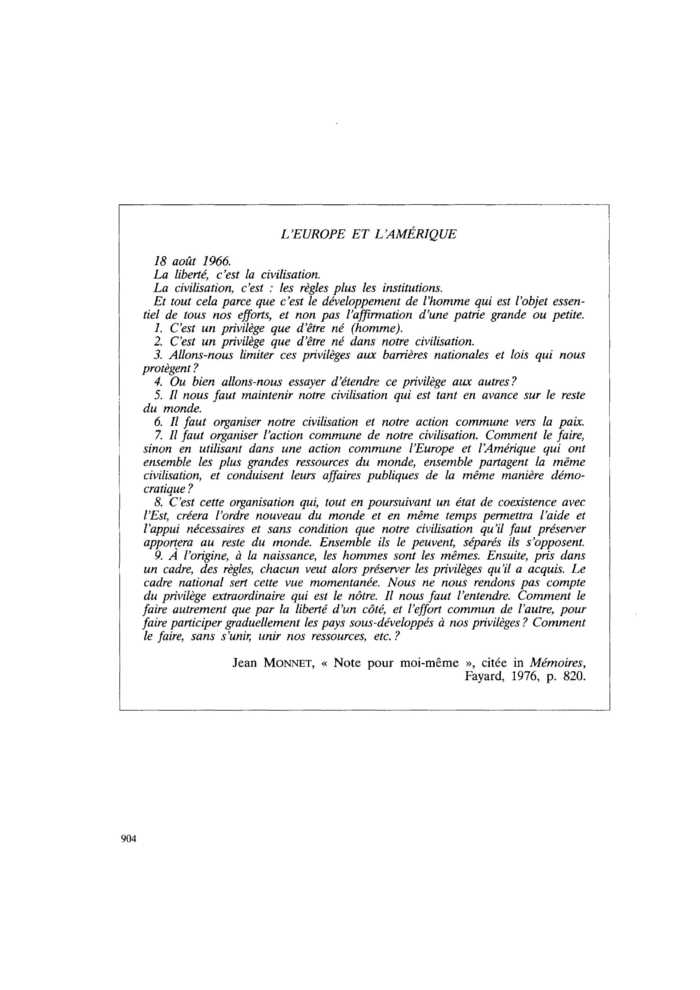 L’EUROPE ET L’AMÉRIQUE
 – page 1