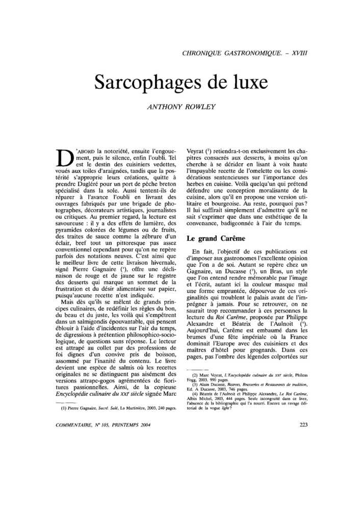 Sarcophages de luxe
 – page 1
