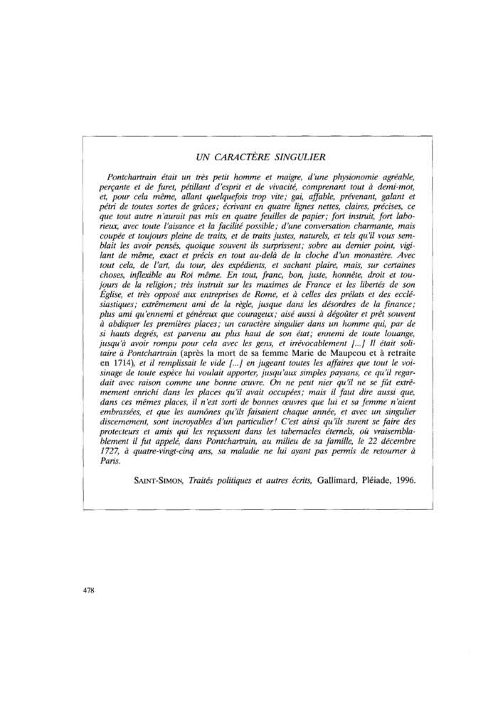 UN CARACTÈRE SINGULIER
 – page 1