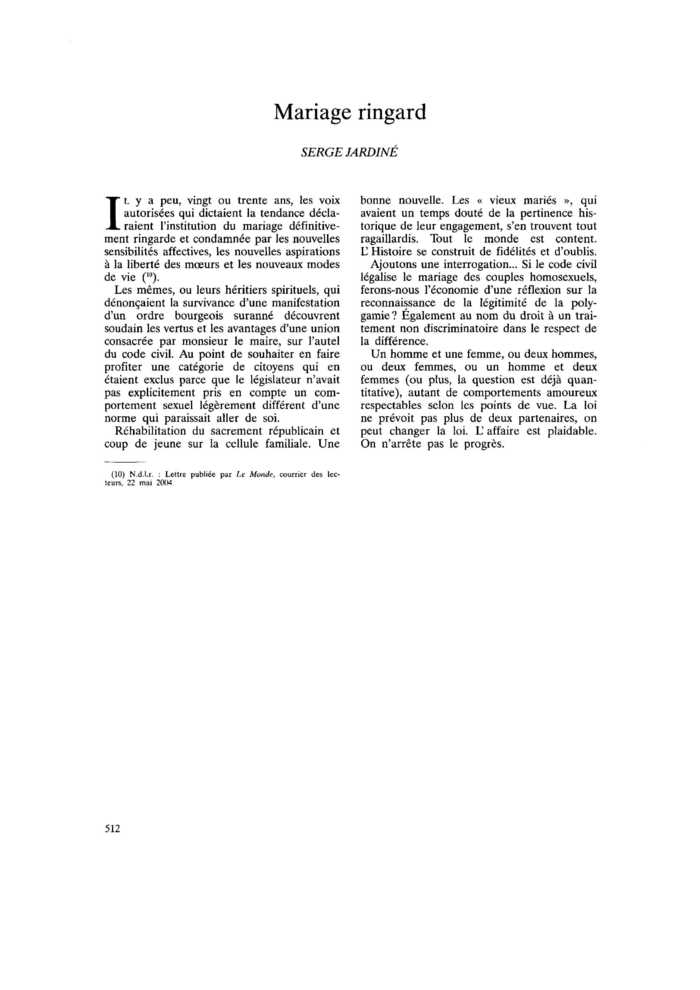 Mariage ringard
 – page 1