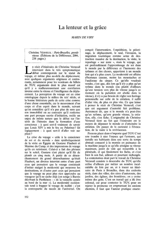 La lenteur et la grâce
 – page 1