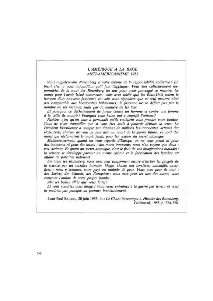 L’AMÉRIQUE A LA RAGE. ANTI-AMÉRICANISME 1953
 – page 1