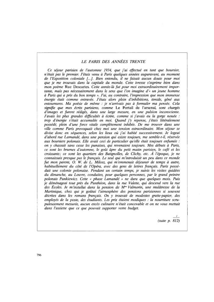 LE PARIS DES ANNÉES TRENTE
 – page 1