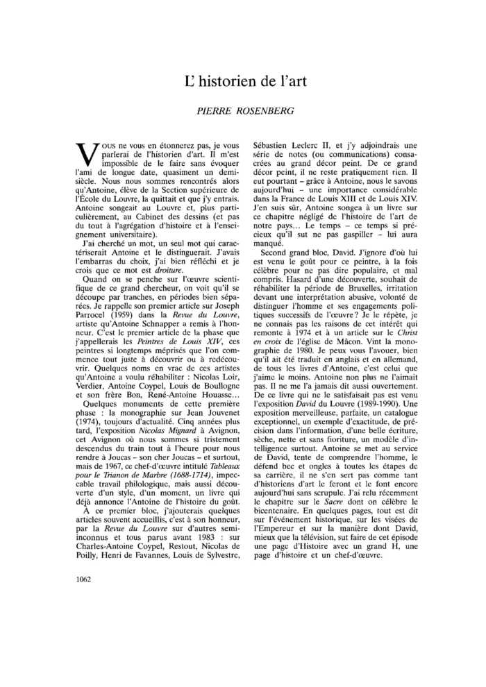 L’historien de l’art
 – page 1
