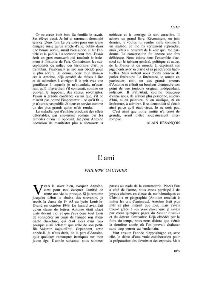 L’ami
 – page 1