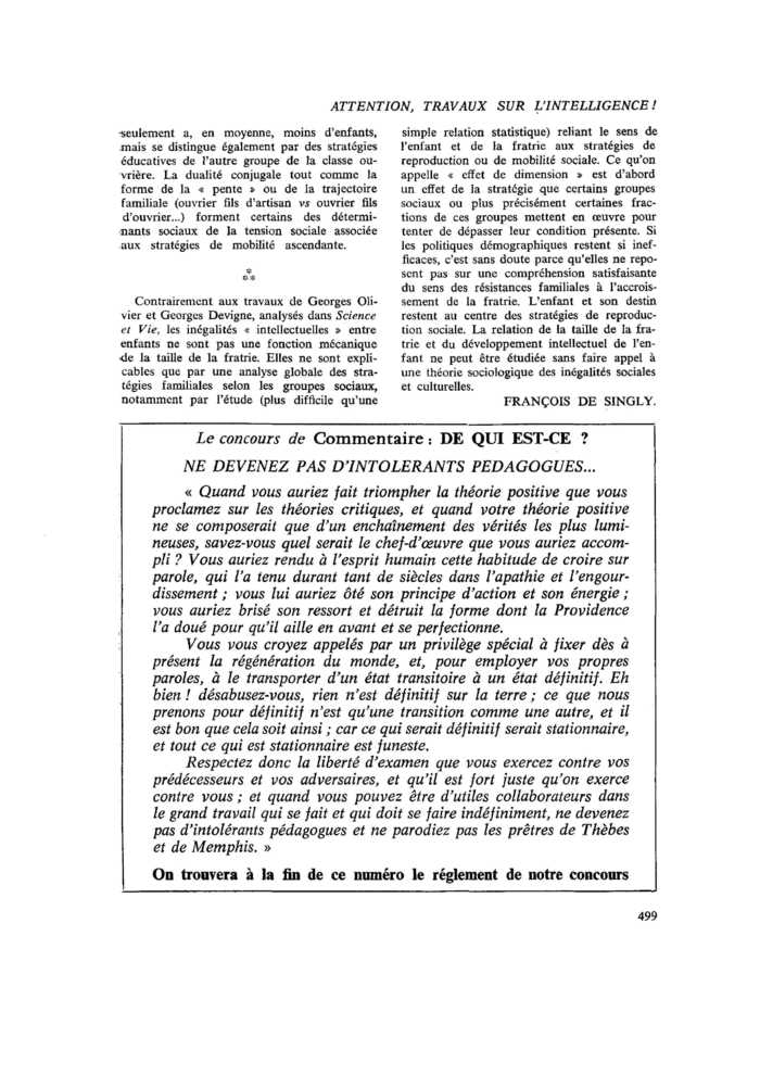 NE DEVENEZ PAS D’INTOLÉRANTS PÉDAGOGUES…
 – page 1
