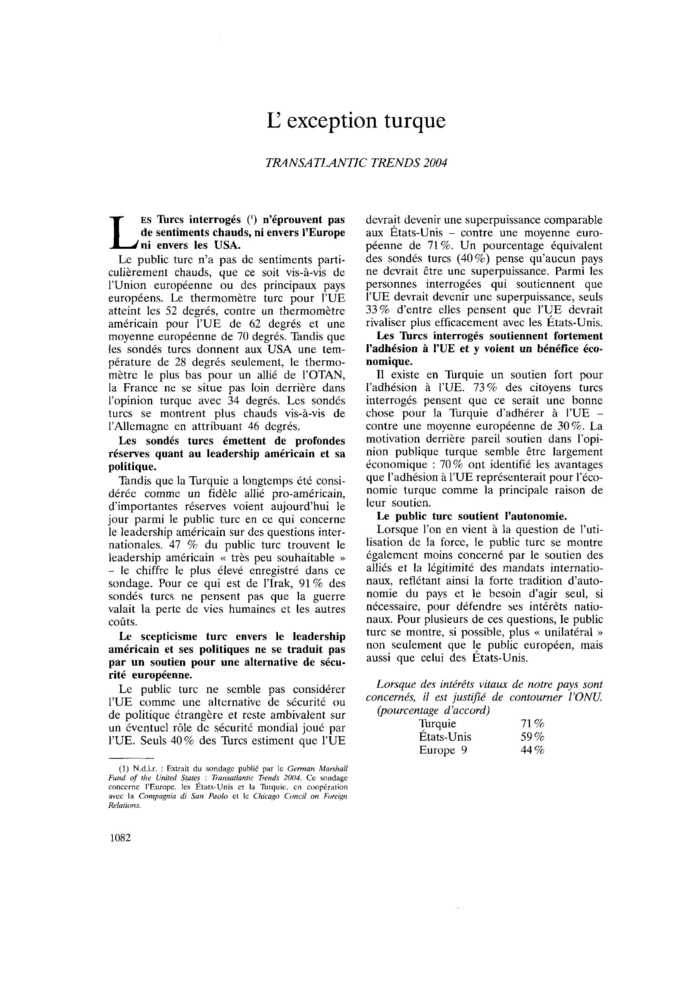 L’exception turque
 – page 1