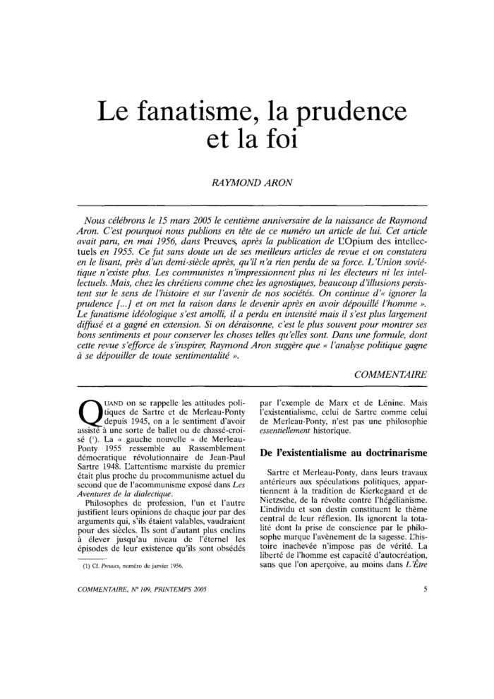 Le fanatisme, la prudence et la foi
 – page 1