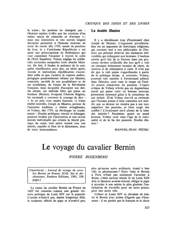 Le voyage du cavalier Bernin
 – page 1