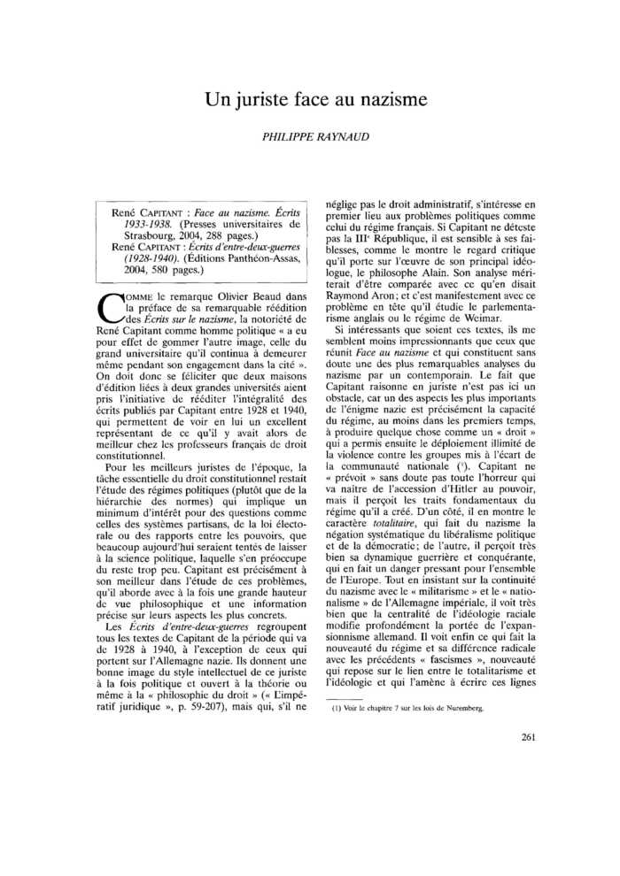 Un juriste face au nazisme
 – page 1