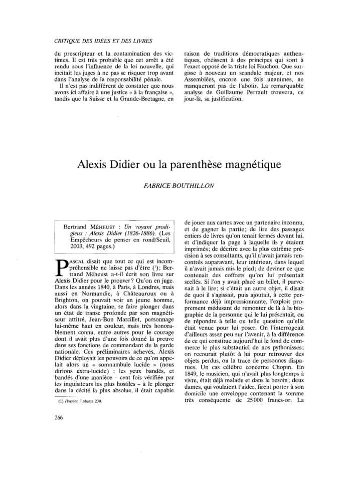 Alexis Didier ou la parenthèse magnétique
 – page 1