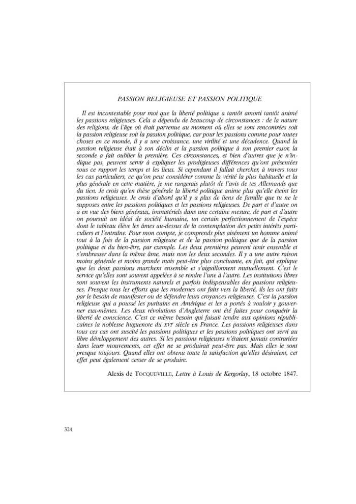 PASSION RELIGIEUSE ET PASSION POLITIQUE
 – page 1