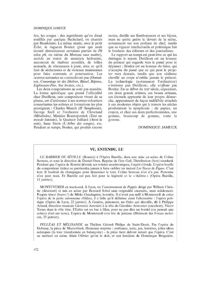 VU, ENTENDU, LU
 – page 1