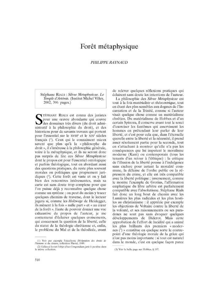 Forêt métaphysique
 – page 1