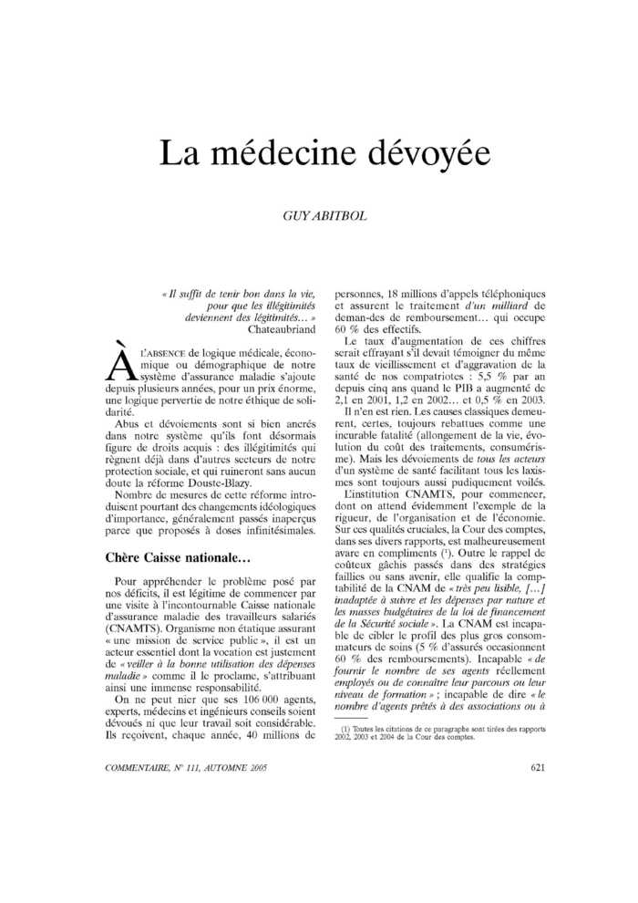 La médecine dévoyée
 – page 1