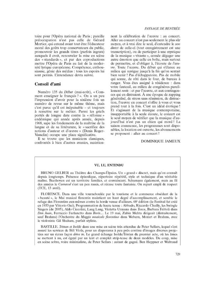 VU, LU, ENTENDU
 – page 1
