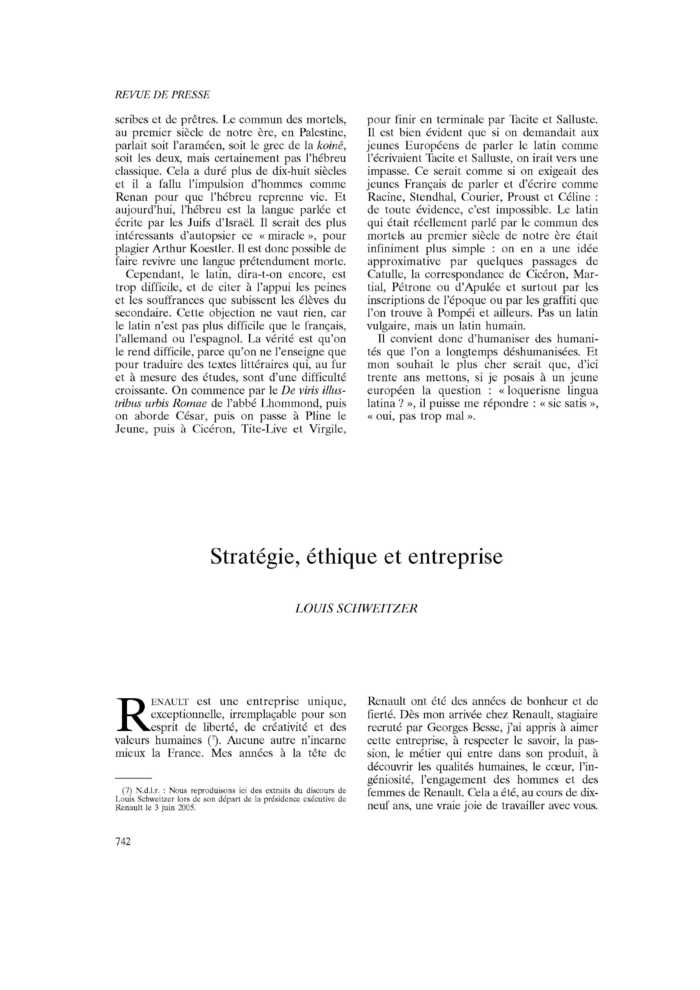 Stratégie, éthique et entreprise
 – page 1