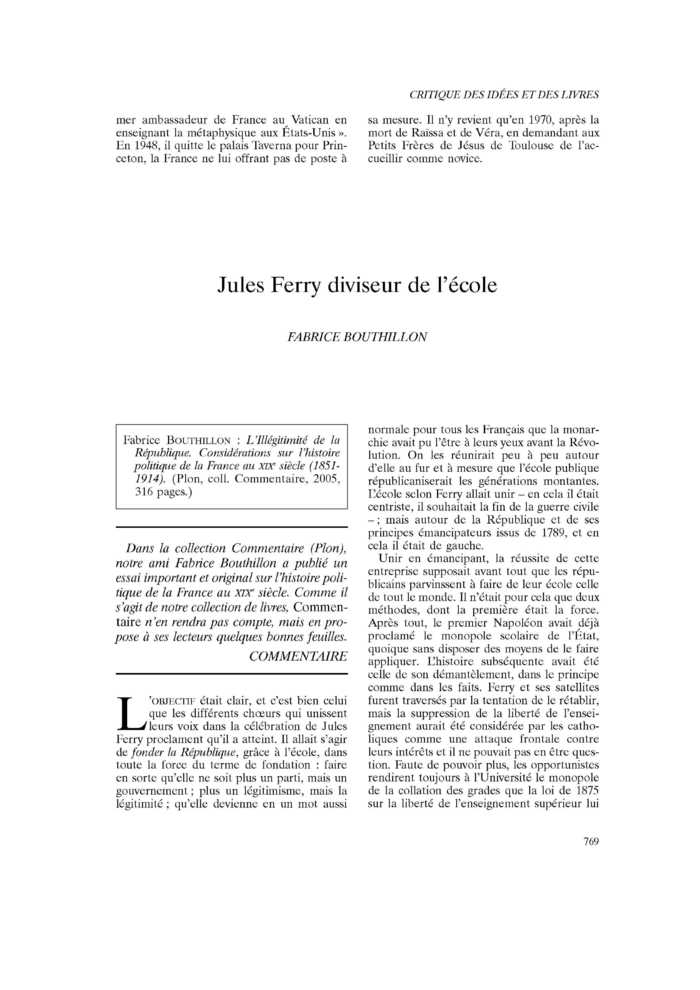 Jules Ferry diviseur de l’école
 – page 1