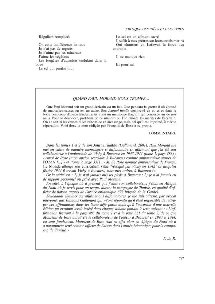 QUAND PAUL MORAND NOUS TROMPE…
 – page 1