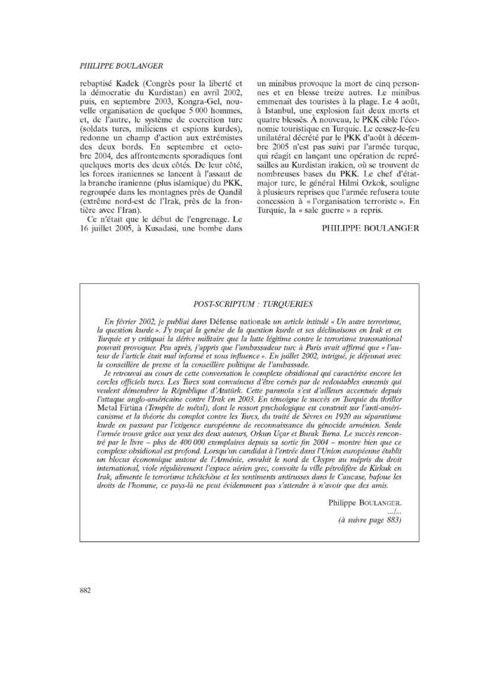 POST-SCRIPTUM : TURQUERIES
 – page 1