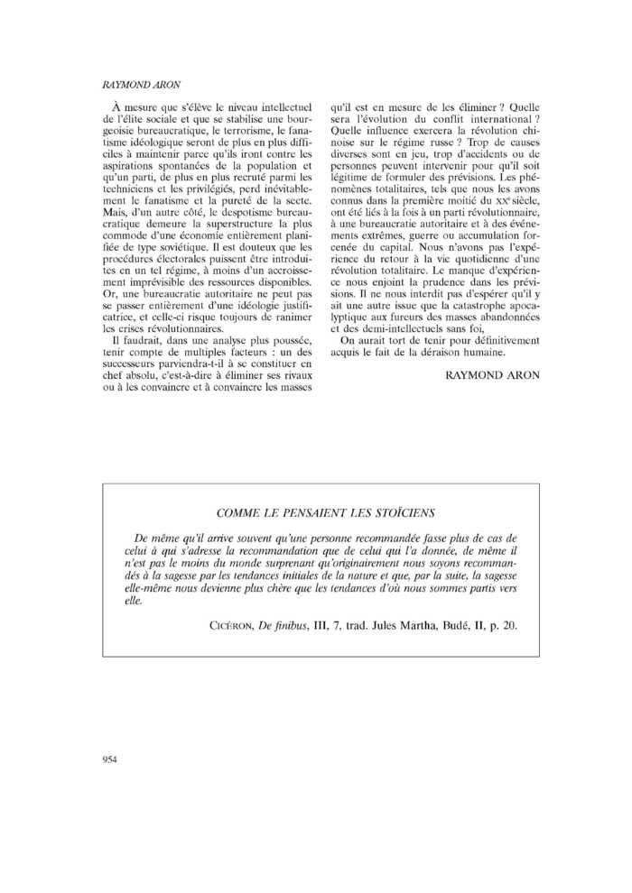 COMME LE PENSAIENT LES STOÏCIENS
 – page 1