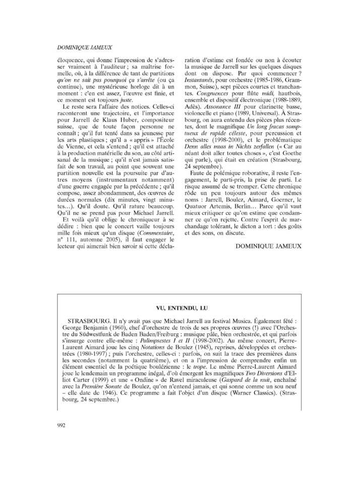 VU, ENTENDU, LU
 – page 1