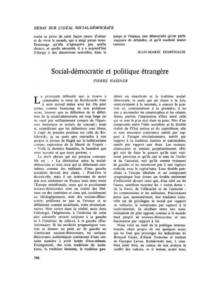 Social-démocratie et politique étrangère
 – page 1