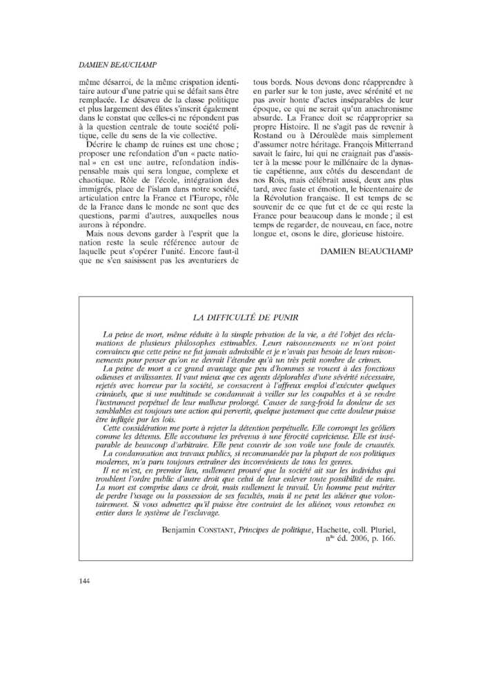 LA DIFFICULTÉ DE PUNIR
 – page 1