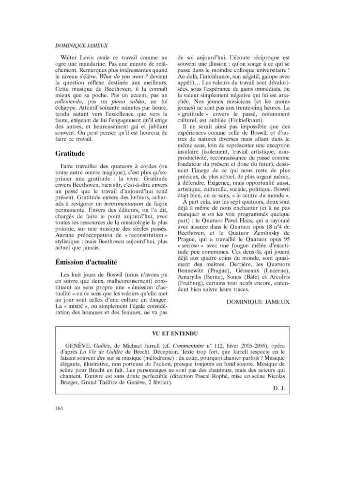 VU ET ENTENDU
 – page 1