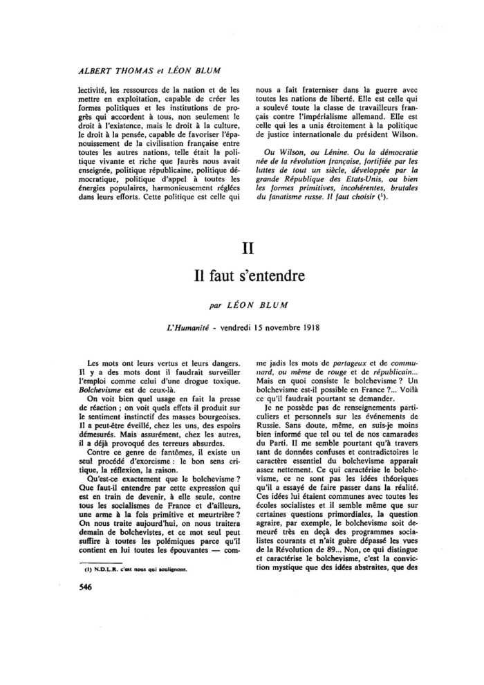 II. Il faut s’entendre
 – page 1