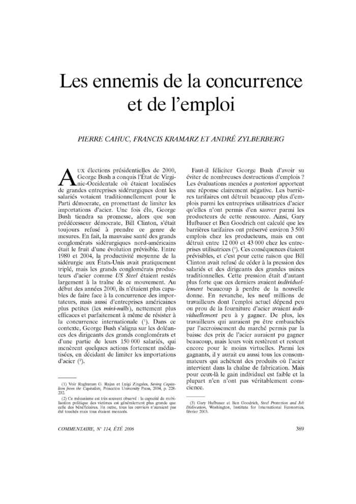 Les ennemis de la concurrence et de l’emploi
 – page 1