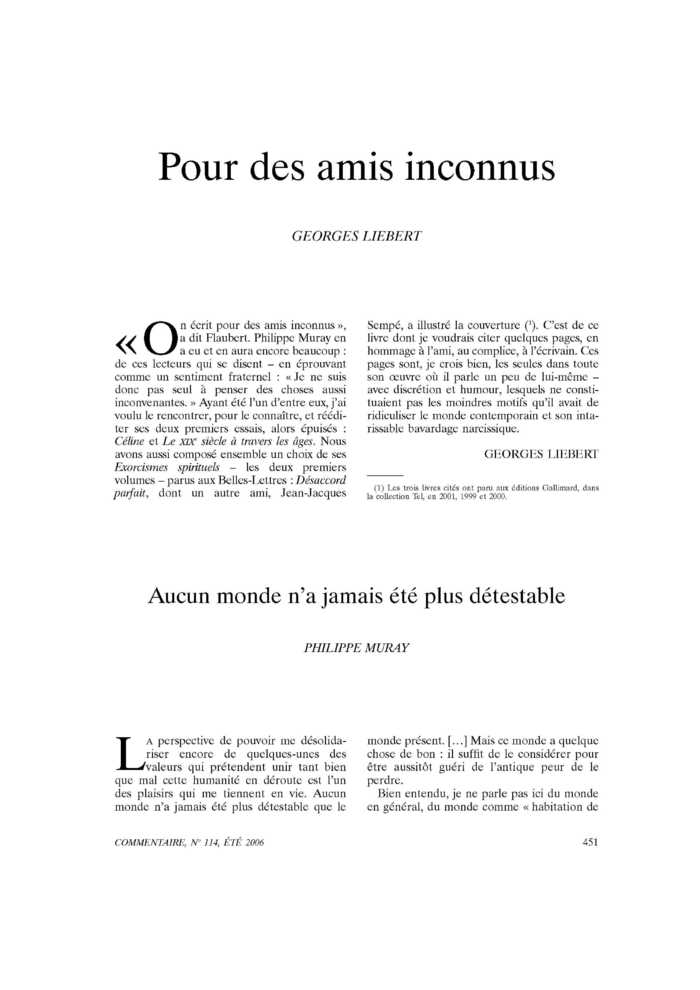 Aucun monde n’a jamais été plus détestable
 – page 1
