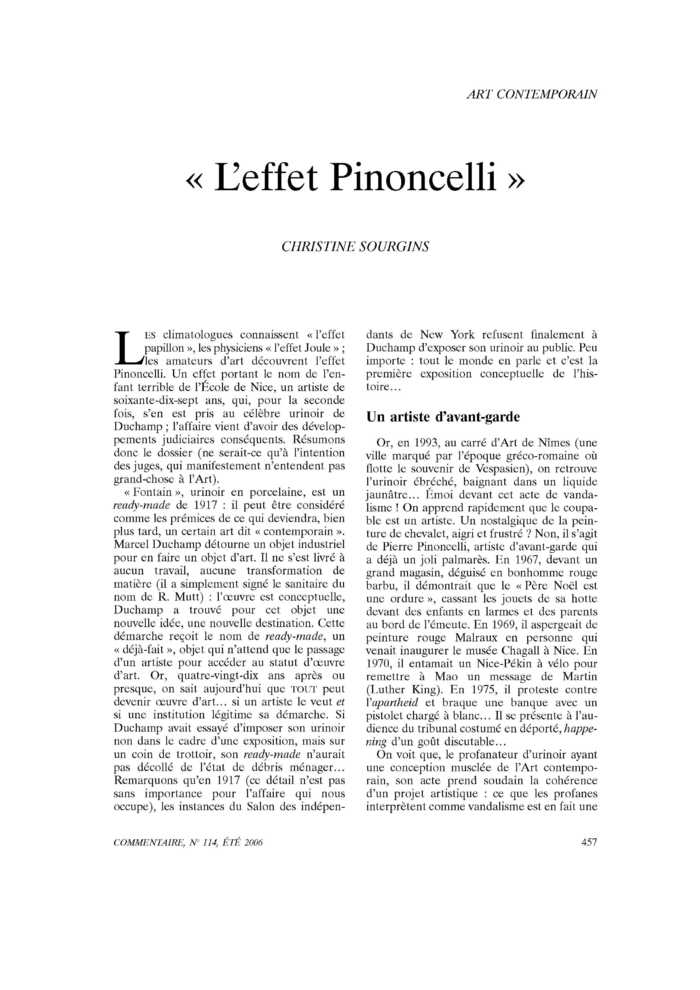 « L’effet Pinoncelli »
 – page 1