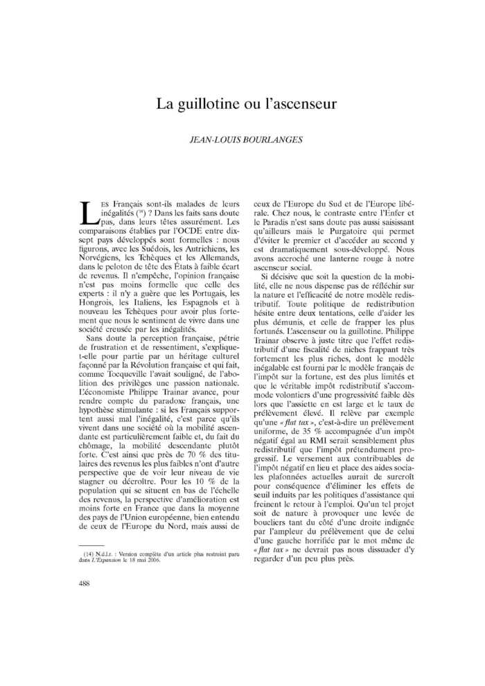 La guillotine ou l’ascenseur
 – page 1