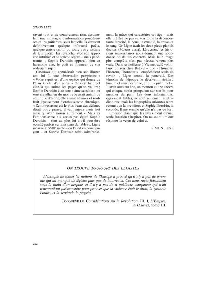 ON TROUVE TOUJOURS DES LÉGISTES
 – page 1