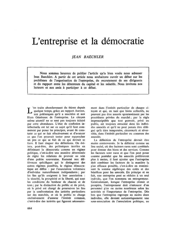 L’entreprise et la démocratie
 – page 1