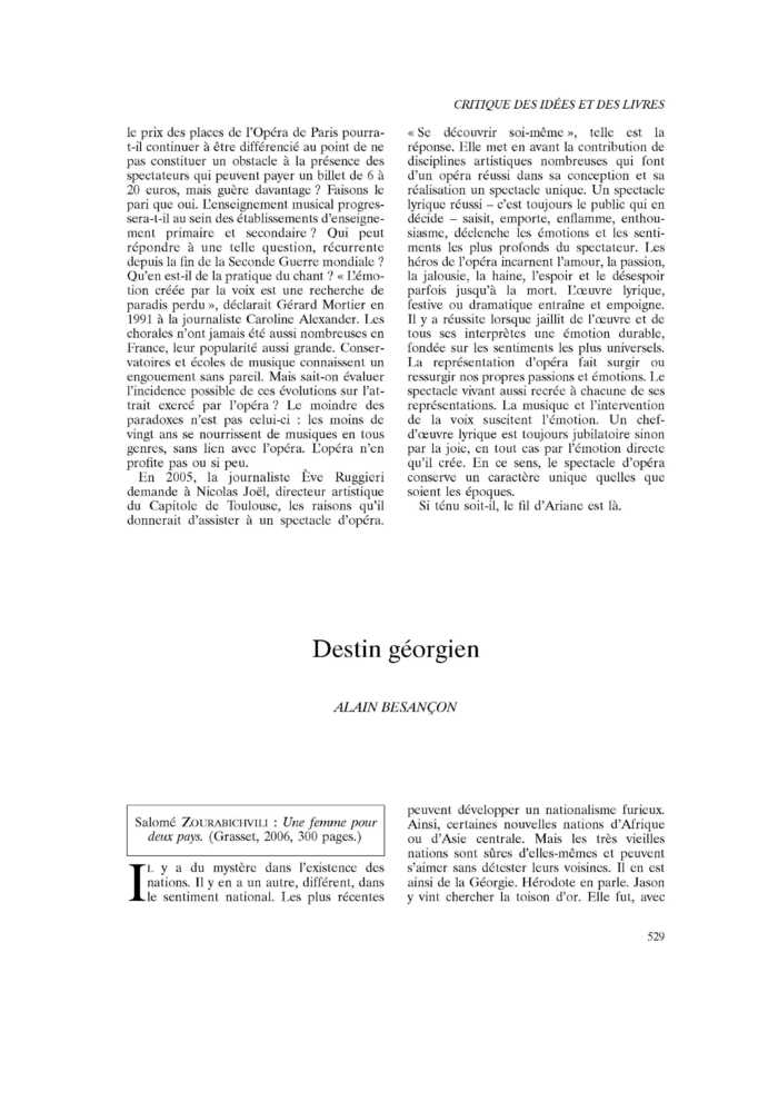 Destin géorgien
 – page 1