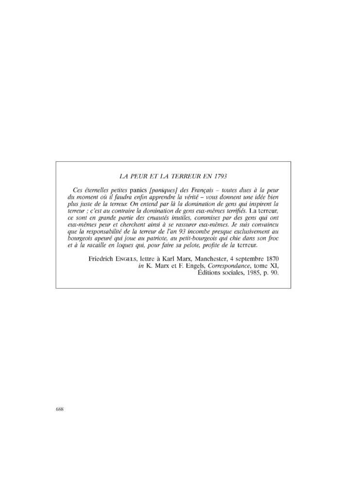 LA PEUR ET LA TERREUR EN 1793
 – page 1