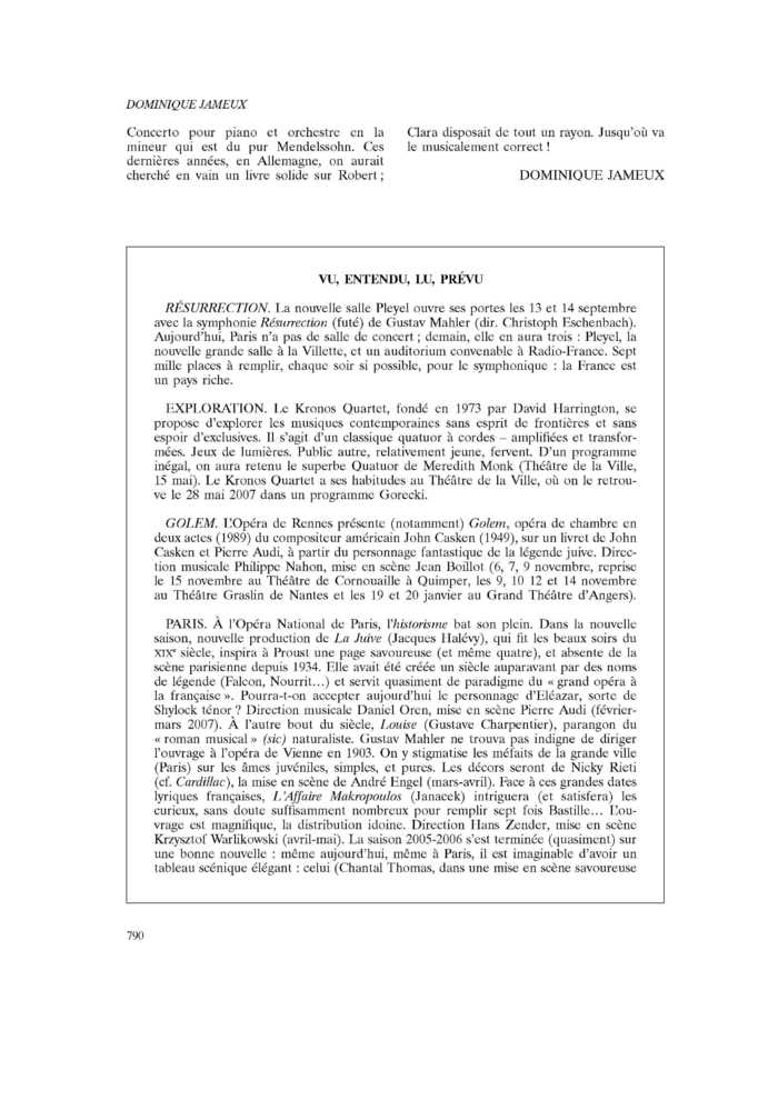 VU, ENTENDU, LU, PRÉVU
 – page 1