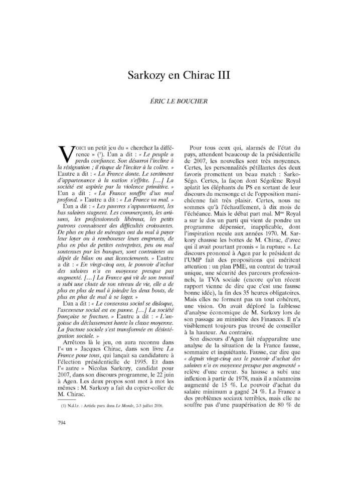 Sarkozy en Chirac III
 – page 1