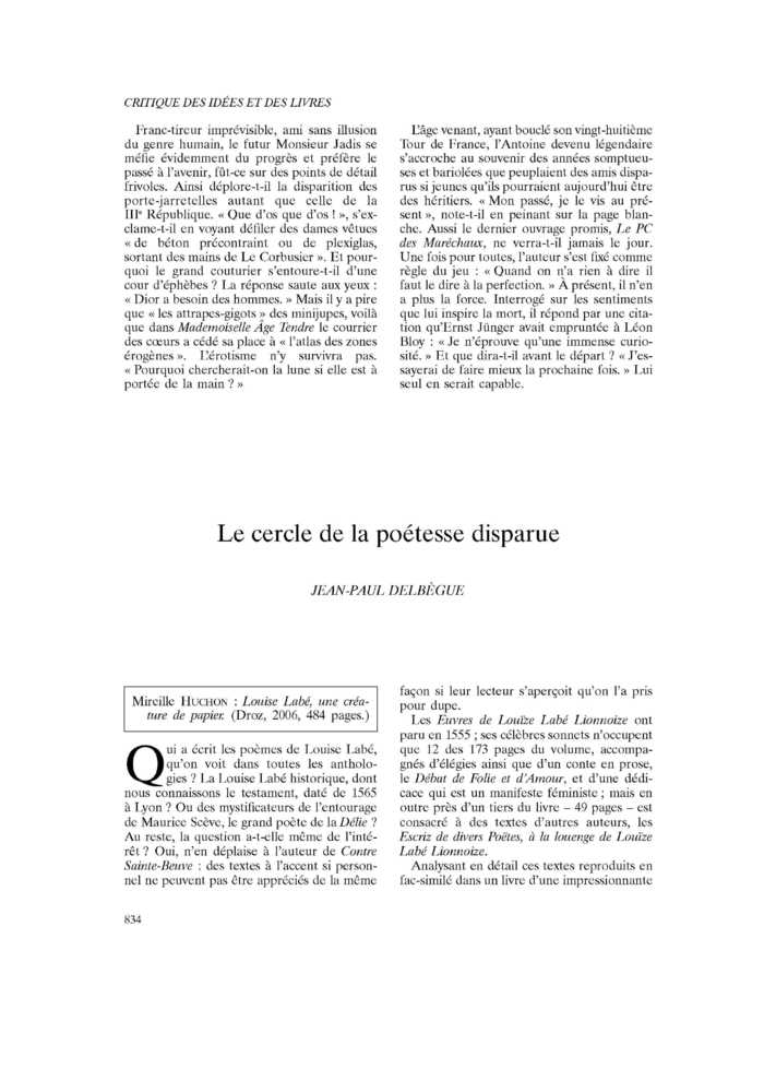 Le cercle de la poétesse disparue
 – page 1